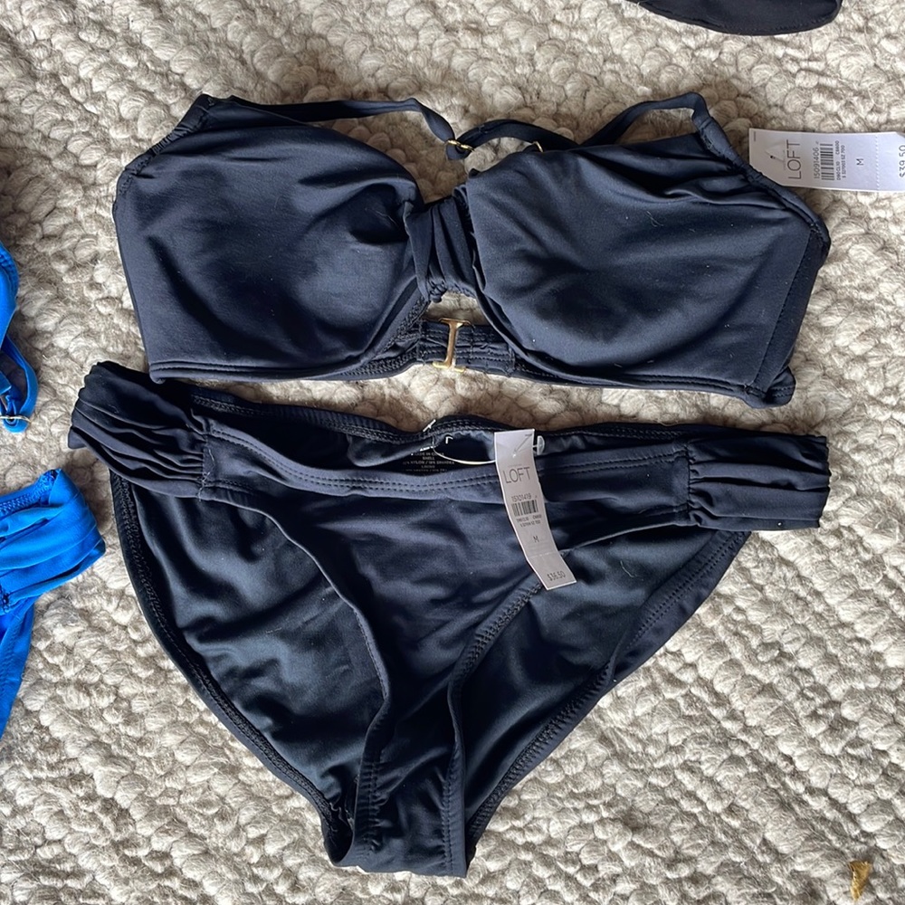 Ann Taylor Loft black bikini swimsuit - New with Tags.